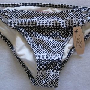 VS Strappy Cheeky Bikini Bottom Geo Tiles NWT